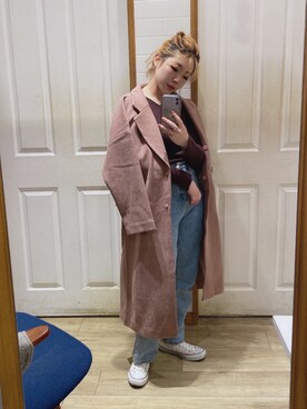 「コーディガン」｜「アイテム（その他アウター）」を使った、yuki さん（レディース・157cm）の秋コーディネート
