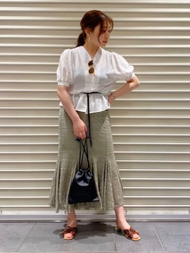 「dazzlin（ダズリン）のアイテム（アクセサリー）」を使った、yuki さん（レディース・157cm）の夏コーディネート