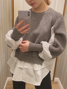 「センタープレスパンツ」｜「アイテム（ブーツ）」を使った、yuki さん（レディース・157cm）の冬コーディネート