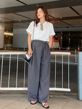 「アイテム（サングラス）」を使った、kasumiさん（レディース・156cm）の夏コーディネート