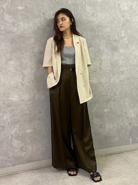 「ELENDEEK（エレンディーク）のアイテム」を使った、kasumiさん（レディース・156cm）の春コーディネート