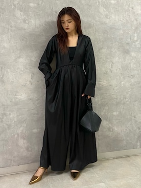 「アイテム（つなぎ/オールインワン）」を使った、kasumiさん（レディース・156cm）の秋コーディネート