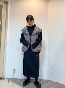 EMODA エモダ オーバーサイズダウンベスト ジレ ビッグサイズ 黒 ブラック オーバーサイズダウンベスト｜エモダ（EMODA）アウトレット公式
