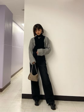 「EMODA（エモダ）のアイテム（ニット/セーター）」を使った、kasumiさん（レディース・156cm）の秋コーディネート