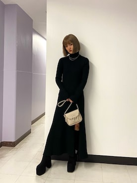 「アパレルスタッフ」｜「アイテム（ブーツ）」を使った、kasumiさん（レディース・156cm）の秋コーディネート