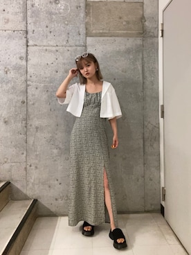 「夏祭りコーデ」｜「アイテム（ワンピース/ドレス）」を使った、kasumiさん（レディース・156cm）の春コーディネート