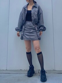 ハングサスペンダーミニスカート|エモダ(EMODA)公式通販 ハングサスペンダーミニスカート|エモダ(EMODA)公式通販