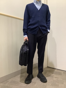 「アイテム（ビジネスシャツ）」を使った、BRICK HOUSE by Tokyo Shirts 筑紫野イオンモール店さん（メンズ・168cm）の冬コーディネート