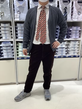 「低身長男子」｜BRICK HOUSE by Tokyo Shirts 筑紫野イオンモール店さん（メンズ・160cm）の冬コーディネート