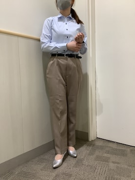 「アイテム（ビジネスシャツ）」を使った、BRICK HOUSE by Tokyo Shirts 筑紫野イオンモール店さん（レディース・162cm）の夏コーディネート