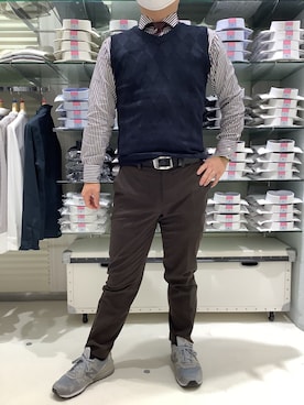 「低身長男子」｜BRICK HOUSE by Tokyo Shirts 筑紫野イオンモール店さん（メンズ・160cm）の冬コーディネート