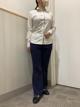 「アイテム（ビジネスシャツ）」を使った、BRICK HOUSE by Tokyo Shirts 筑紫野イオンモール店さん（レディース・152cm）の夏コーディネート