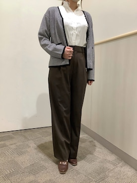 「オフィススタイル」｜「アイテム（ブルゾン）」を使った、BRICK HOUSE by Tokyo Shirts 筑紫野イオンモール店さん（レディース・162cm）の秋コーディネート