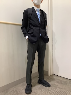 「アイテム（ビジネスシャツ）」を使った、BRICK HOUSE by Tokyo Shirts 筑紫野イオンモール店さん（メンズ・168cm）の夏コーディネート