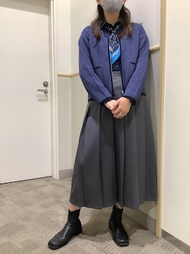 「オフィススタイル」｜「アイテム（ブルゾン）」を使った、BRICK HOUSE by Tokyo Shirts 筑紫野イオンモール店さん（レディース・164cm）の秋コーディネート