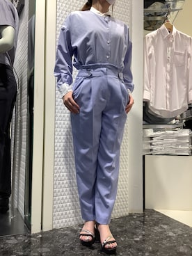 「NATURAL BEAUTY BASIC（ナチュラルビューティーベーシック）のアイテム（その他パンツ）」を使った、BRICK HOUSE by Tokyo Shirts 筑紫野イオンモール店さん（レディース・162cm）の夏コーディネート