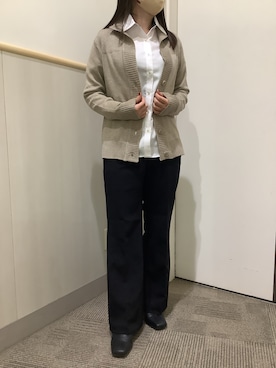 「アイテム（ビジネスシャツ）」を使った、BRICK HOUSE by Tokyo Shirts 筑紫野イオンモール店さん（レディース・152cm）の冬コーディネート