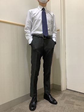 「アイテム（ビジネスシャツ）」を使った、BRICK HOUSE by Tokyo Shirts 筑紫野イオンモール店さん（メンズ・168cm）の夏コーディネート