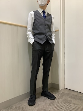 「アイテム（ビジネスシャツ）」を使った、BRICK HOUSE by Tokyo Shirts 筑紫野イオンモール店さん（メンズ・168cm）の夏コーディネート