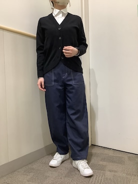「アイテム（ビジネスシャツ）」を使った、BRICK HOUSE by Tokyo Shirts 筑紫野イオンモール店さん（レディース・162cm）の冬コーディネート