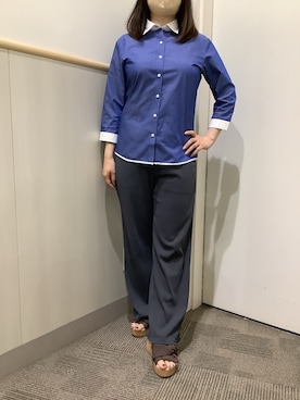 「アイテム（ビジネスシャツ）」を使った、BRICK HOUSE by Tokyo Shirts 筑紫野イオンモール店さん（レディース・152cm）の夏コーディネート