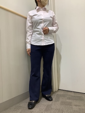 「アイテム（ビジネスシャツ）」を使った、BRICK HOUSE by Tokyo Shirts 筑紫野イオンモール店さん（レディース・152cm）の夏コーディネート