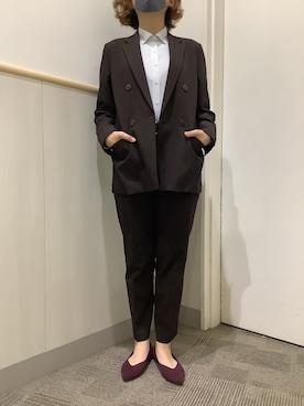 「アイテム（ビジネスシャツ）」を使った、BRICK HOUSE by Tokyo Shirts 筑紫野イオンモール店さん（レディース・164cm）の秋コーディネート