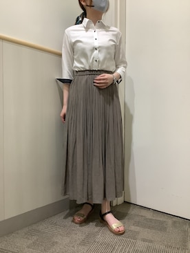 「アイテム（ビジネスシャツ）」を使った、BRICK HOUSE by Tokyo Shirts 筑紫野イオンモール店さん（レディース・162cm）の夏コーディネート