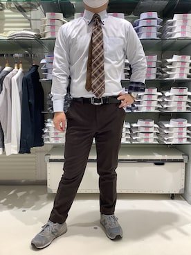 「低身長男子」｜BRICK HOUSE by Tokyo Shirts 筑紫野イオンモール店さん（メンズ・160cm）の冬コーディネート