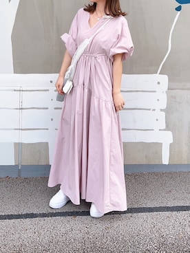 「ワンピース×スニーカー」｜miso814さん（レディース・155cm）の夏コーディネート
