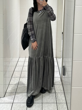 「アイテム（ワンピース/ドレス、シルバー系）」を使った、miso814さん（レディース・155cm）の秋コーディネート