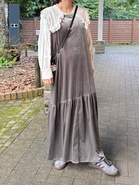 「アイテム（シュシュ）」を使った、miso814さん（レディース・155cm）の秋コーディネート