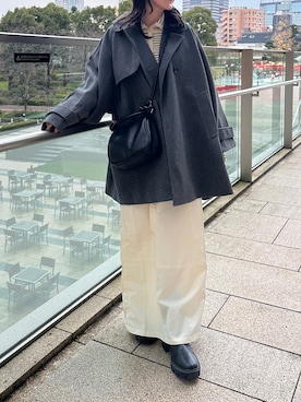 「select MOCA（セレクトモカ）のアイテム（トレンチコート）」を使った、miso814さん（レディース・155cm）の冬コーディネート