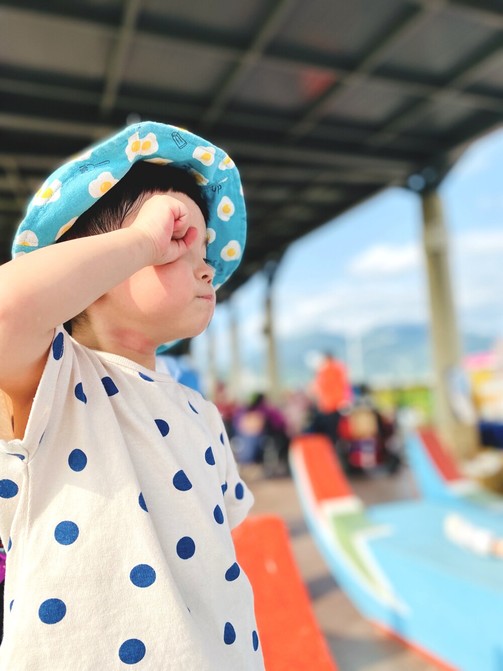 「family、夏、ootd、休閒、日系休闲、GAP、GENTLE MONSTER、weardaily」｜「MUJI Laboのアイテム（Tシャツ/カットソー、その他）」を使った、Val Chenさん（キッズ・90cm）の夏コーディネートの1枚目の写真