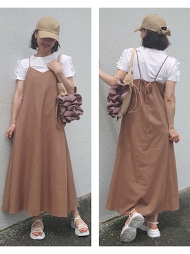 「Lucida（ルシーダ）のアイテム（サンダル）」を使った、hinahime4355さん（レディース・162cm）の夏コーディネート