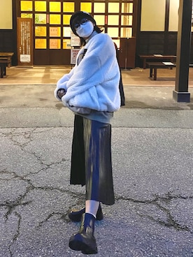 「GRL（グレイル）のアイテム（ブルゾン）」を使った、ちゃちゃさん（レディース・165cm）の冬コーディネート