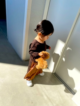 「NET（ネット）のアイテム」を使った、runaさん（キッズ・90cm）の冬コーディネート