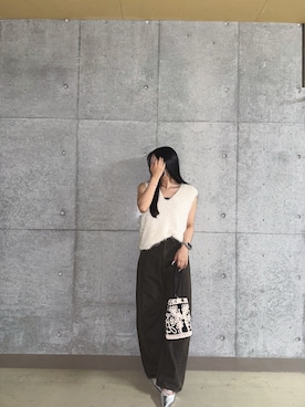 「秋服」｜「アイテム（ベスト）」を使った、me さん（レディース・160cm）の夏コーディネート