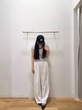 「SMELLY（スメリー）のアイテム（キャップ）」を使った、me さん（レディース・160cm）の夏コーディネート