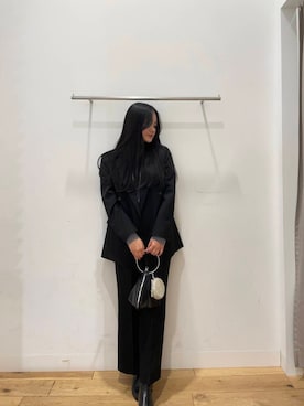 「ストレートパンツ」｜「アイテム（ジャケット/アウター）」を使った、me さん（レディース・160cm）の冬コーディネート
