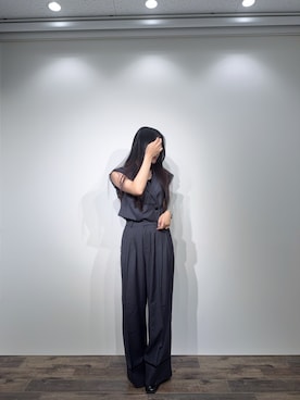 「SENSE OF PLACE by URBAN RESEARCH（センスオブプレイスバイアーバンリサーチ）の3タックスラックスワイドパンツ（その他パンツ）」を使った、me さん（レディース・160cm）の秋コーディネート