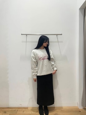 「SENSE OF PLACE by URBAN RESEARCH（センスオブプレイスバイアーバンリサーチ）のポンチタイトスカート（スカート）」を使った、me さん（レディース・160cm）の冬コーディネート