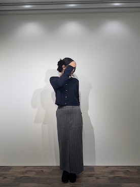 「アイテム（スリッポン）」を使った、me さん（レディース・160cm）の冬コーディネート