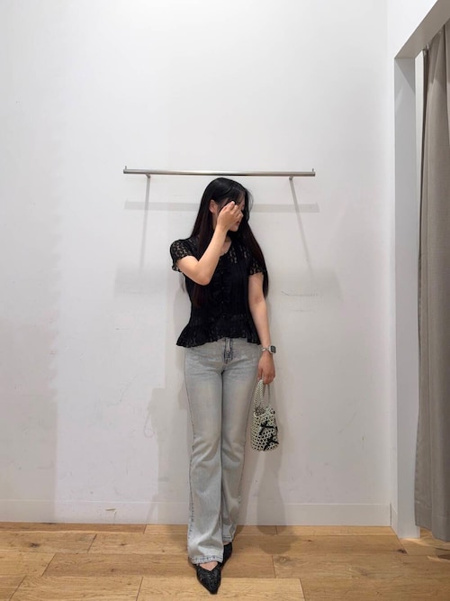 ローライズフレアデニムパンツ