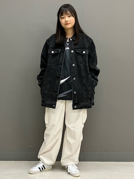 「アディダスコーデ」｜HAさん（レディース・158cm）の冬コーディネート