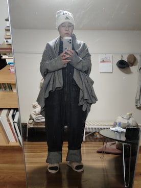 「アイテム（ノーカラーコート）」を使った、ururinnaiuさん（レディース・153cm）の冬コーディネート