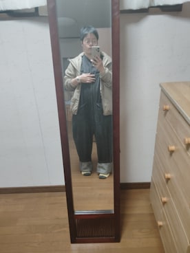 「アイテム（サロペット/オーバーオール）」を使った、ururinnaiuさん（レディース・153cm）の冬コーディネート