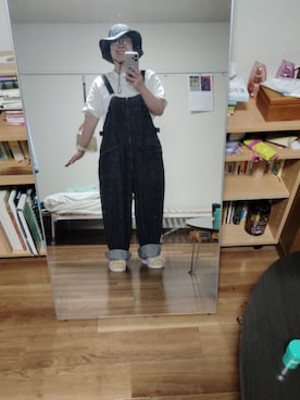 「アイテム（オールインワン・サロペット）」を使った、ururinnaiuさん（レディース・153cm）の秋コーディネート