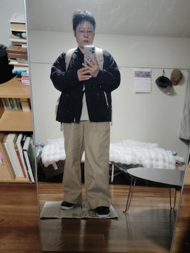 「アイテム（スリッポン）」を使った、ururinnaiuさん（レディース・153cm）の秋コーディネート