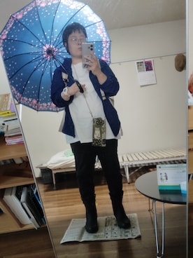 「アイテム（マウンテンパーカー）」を使った、ururinnaiuさん（レディース・153cm）の秋コーディネート
